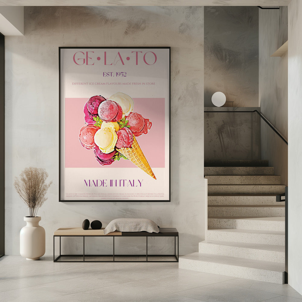 Vintage stijl gelato poster | Poster