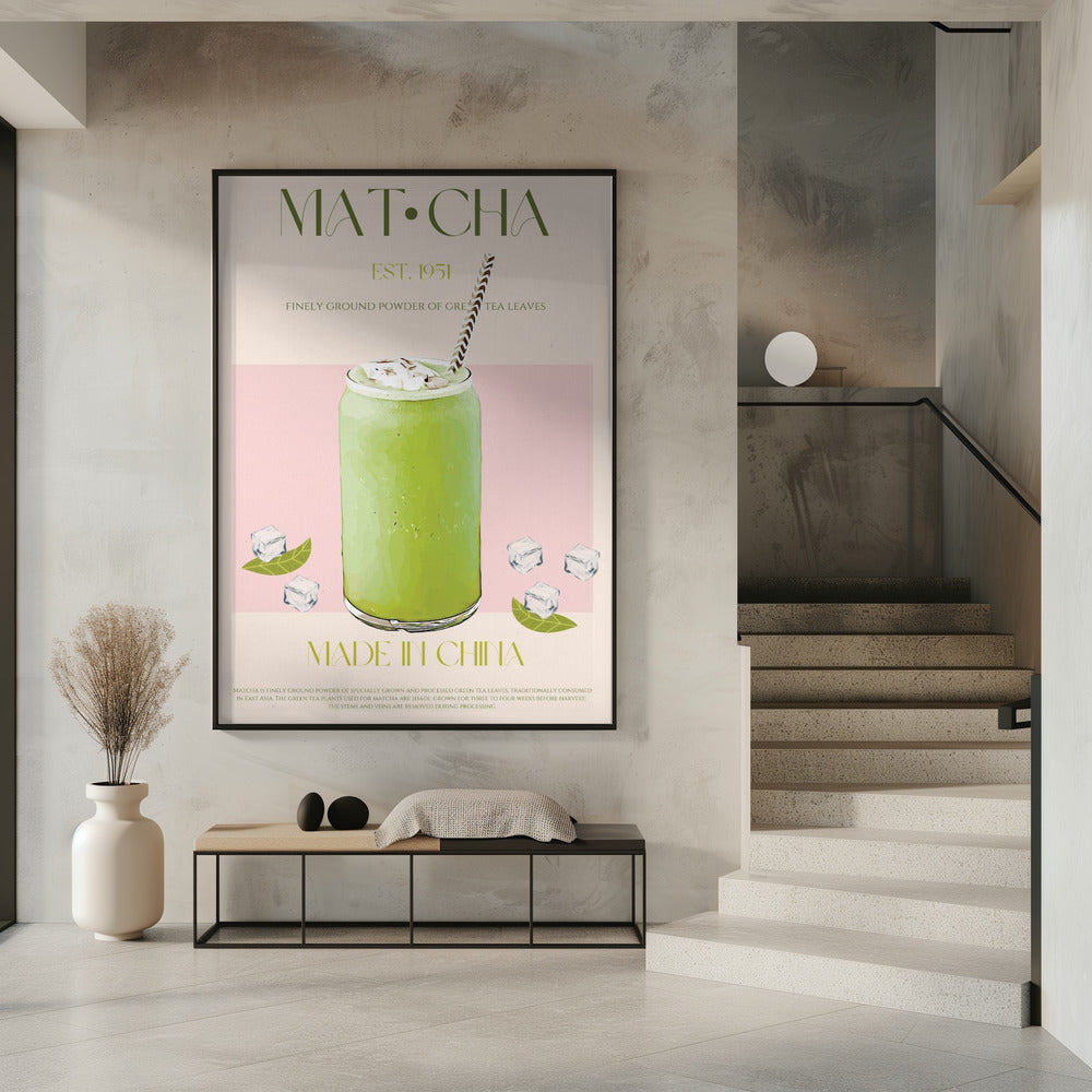 Gekoelde Matcha Drank | Poster