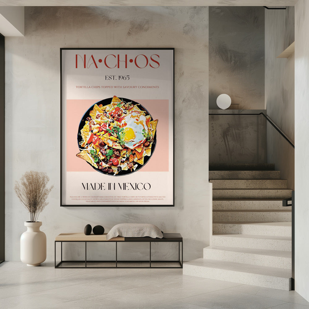 Kleurrijke Mexicaanse nachos | Poster