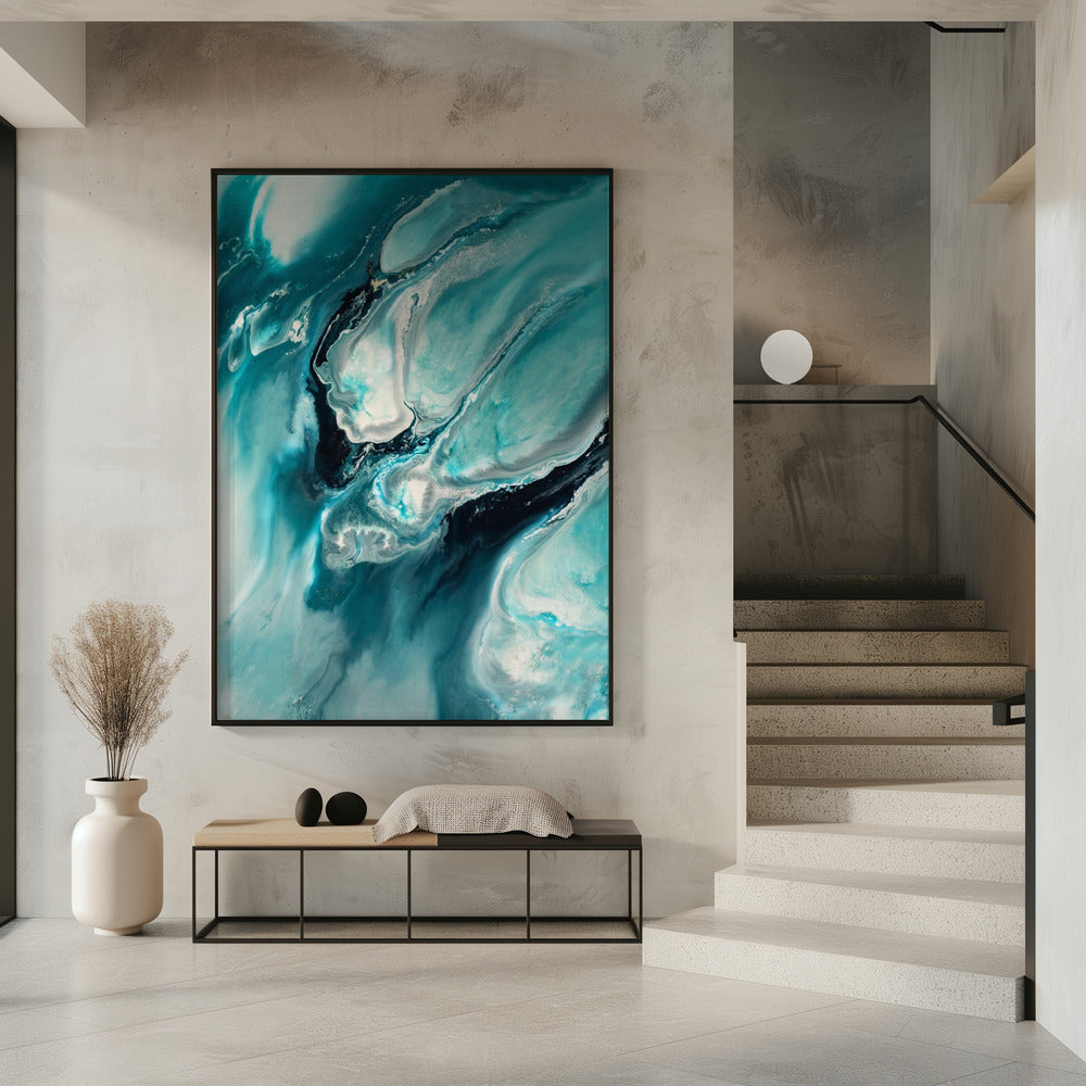 Oceaanblauw Aqua Turquoise "Ocean Teal" | Poster