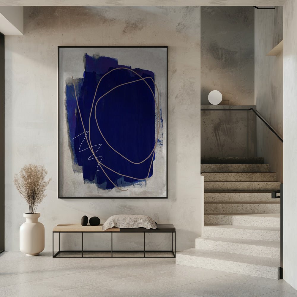 Blauwe Streken 5 | Poster
