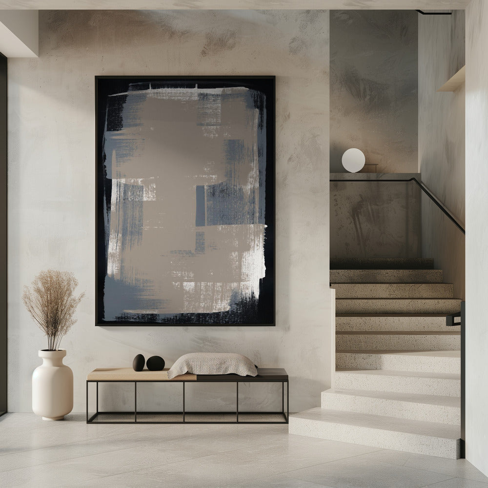 Abstracte penseelstreken 180X | Poster