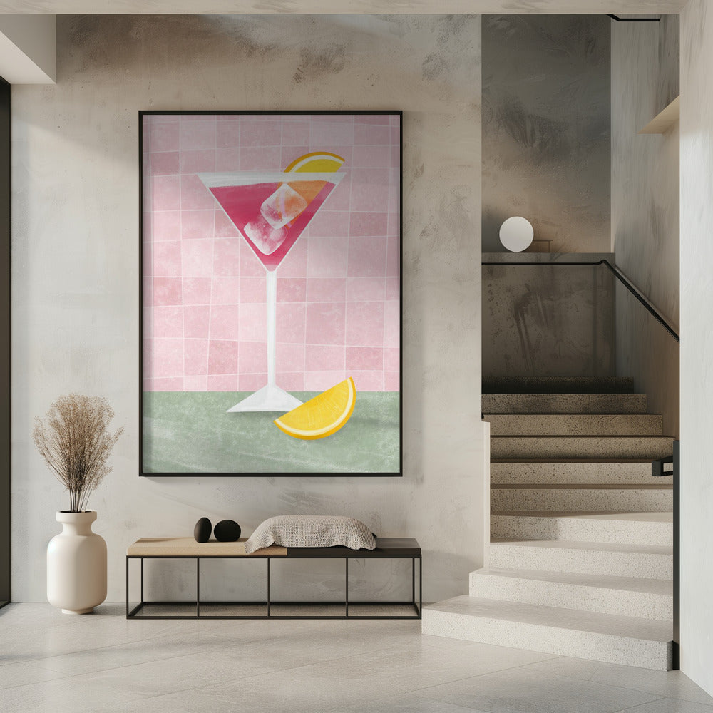 Roze cocktail | Poster