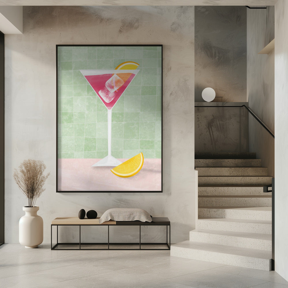 Roze cocktail | Poster
