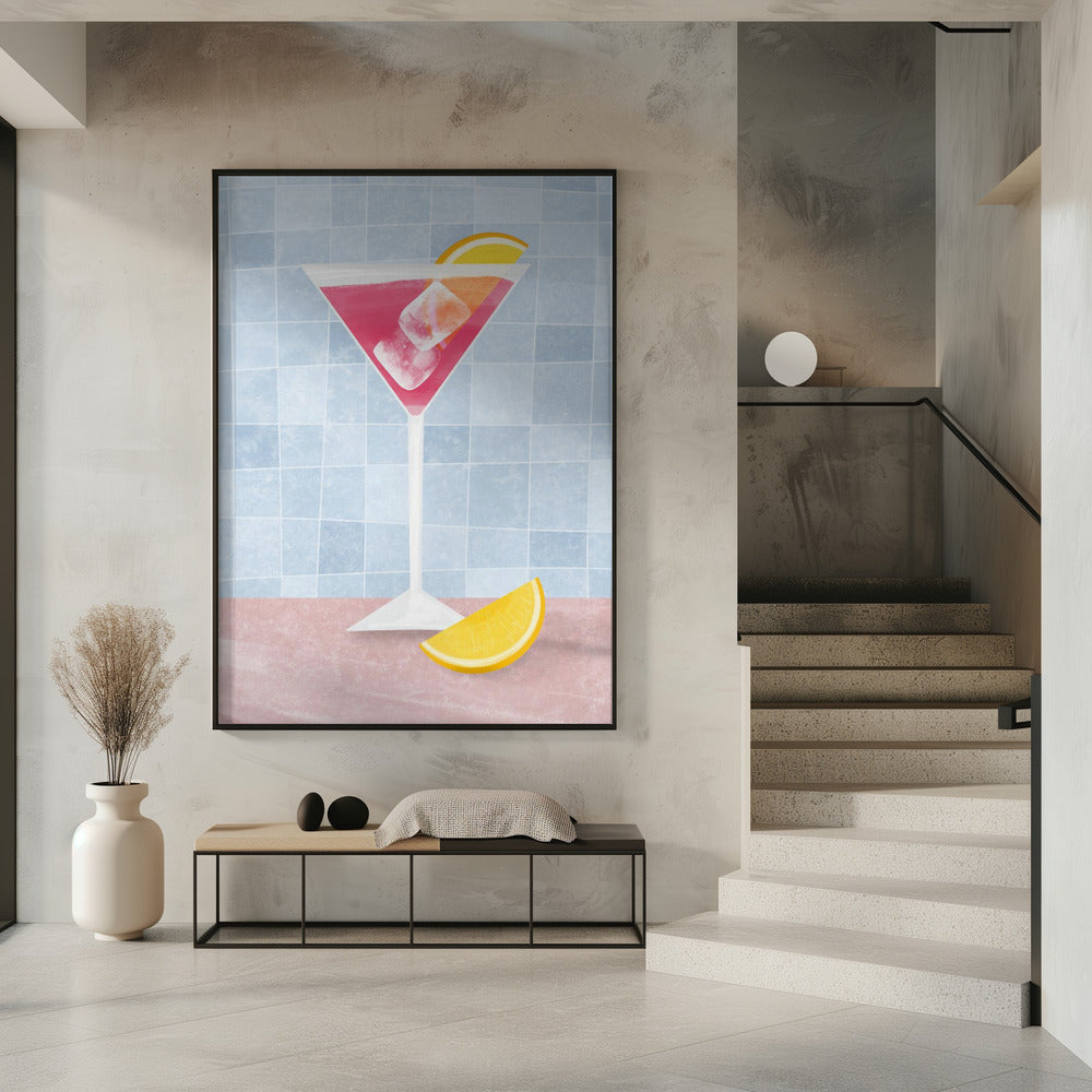 Roze cocktail | Poster