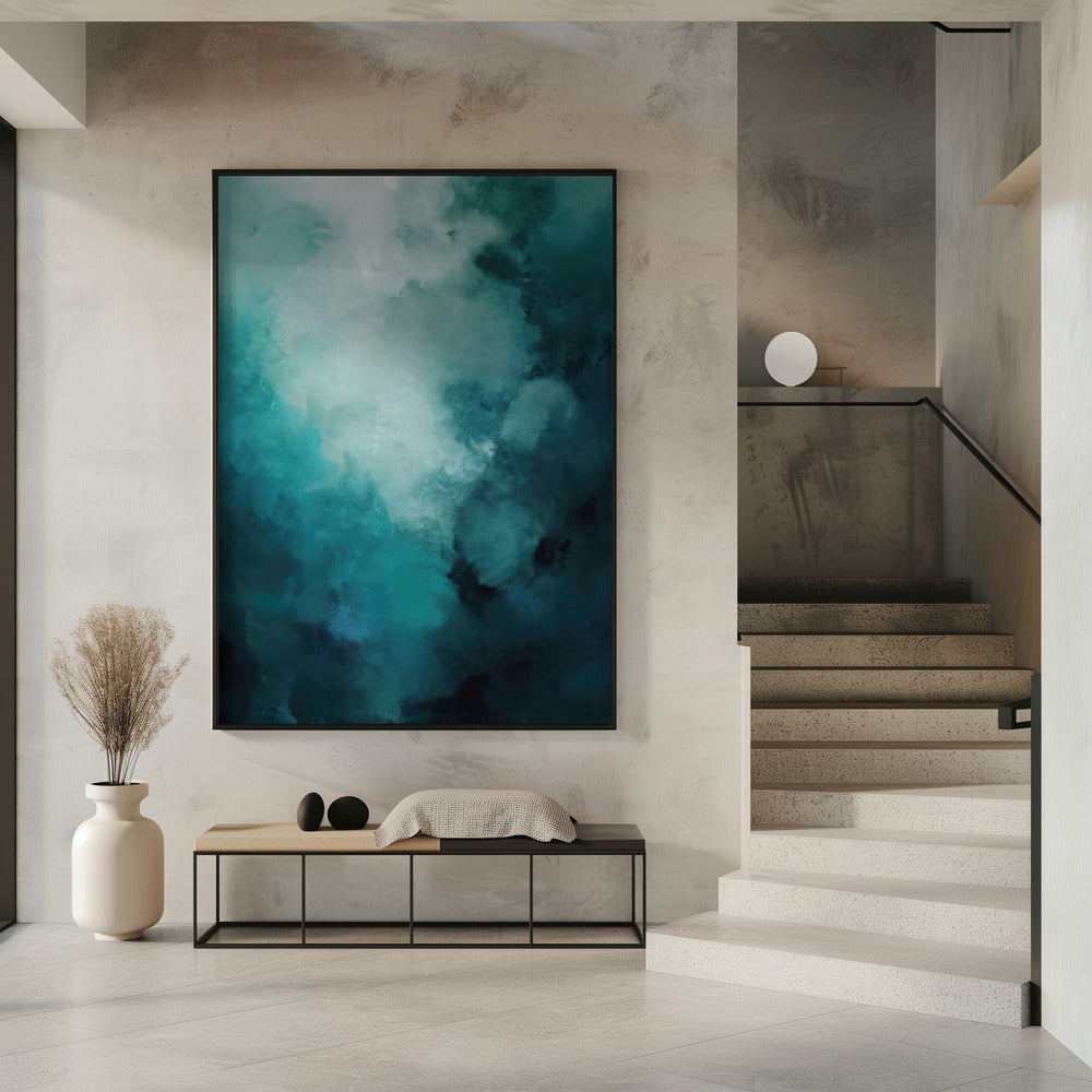 Misty Teal Abyss | Poster