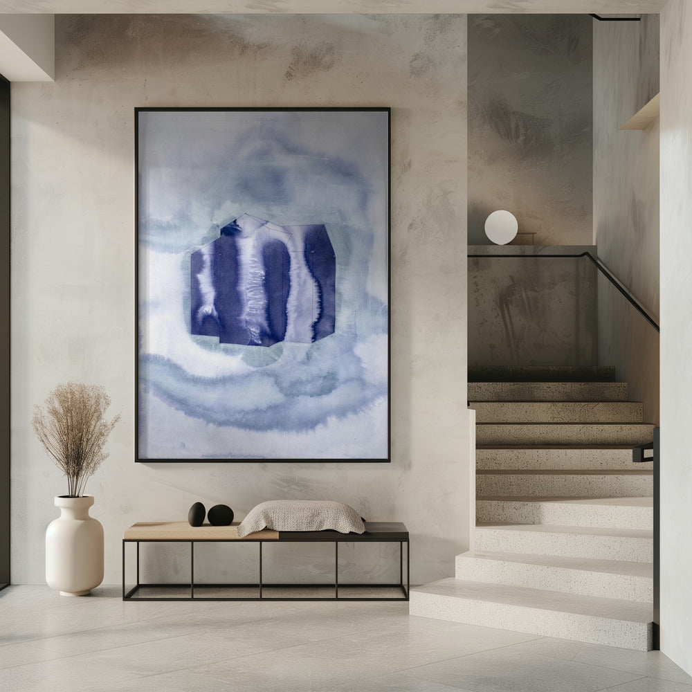 Blue and Purple Organic shapes | Poster