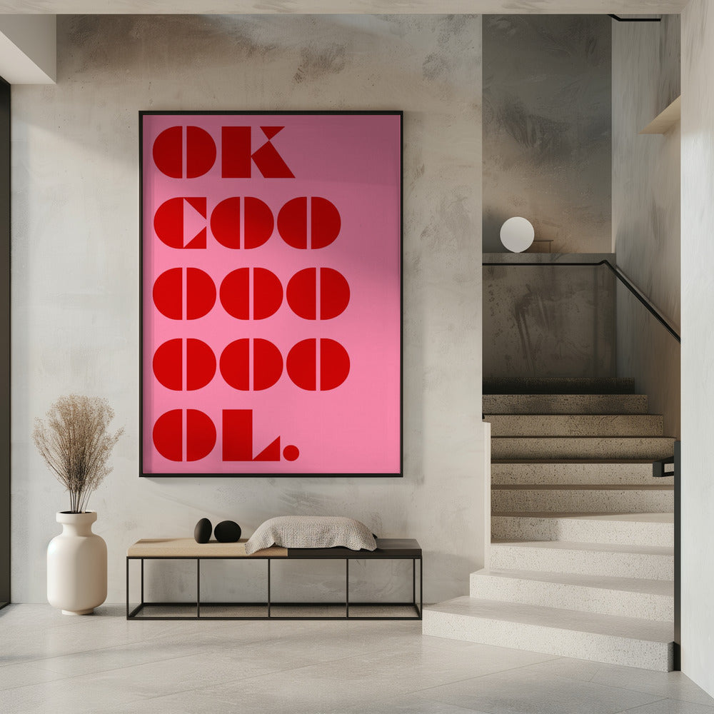 Gedurfde geometrische boodschap | Poster