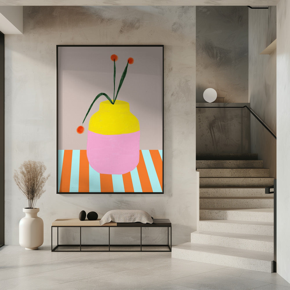 Gedurfde vaasbloemen | Poster
