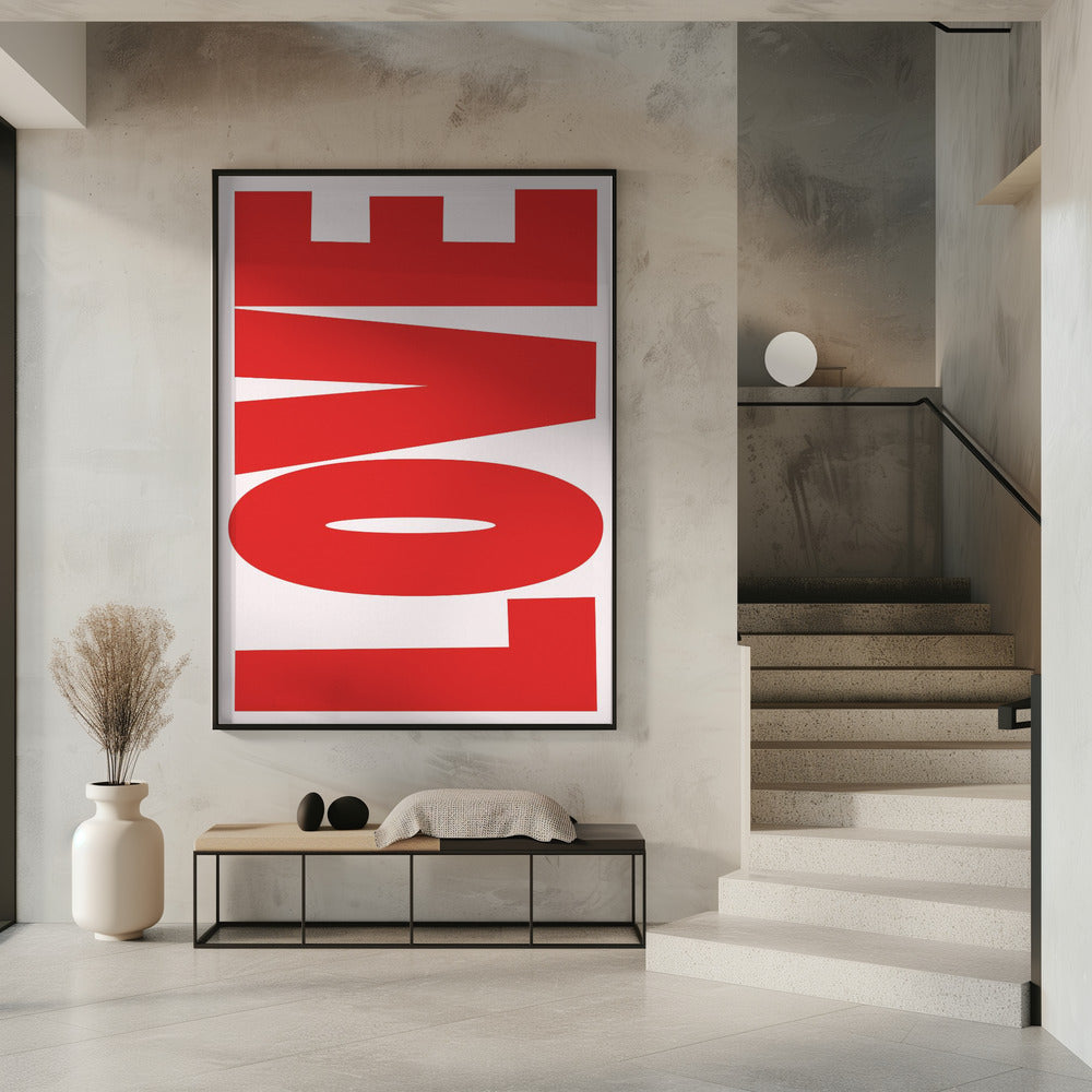 Vetgedrukte rode boodschap | Poster