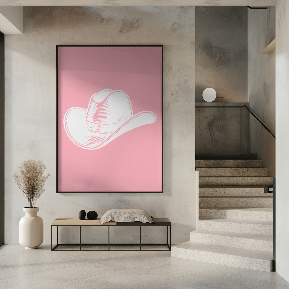 Roze cowboyhoed | Poster