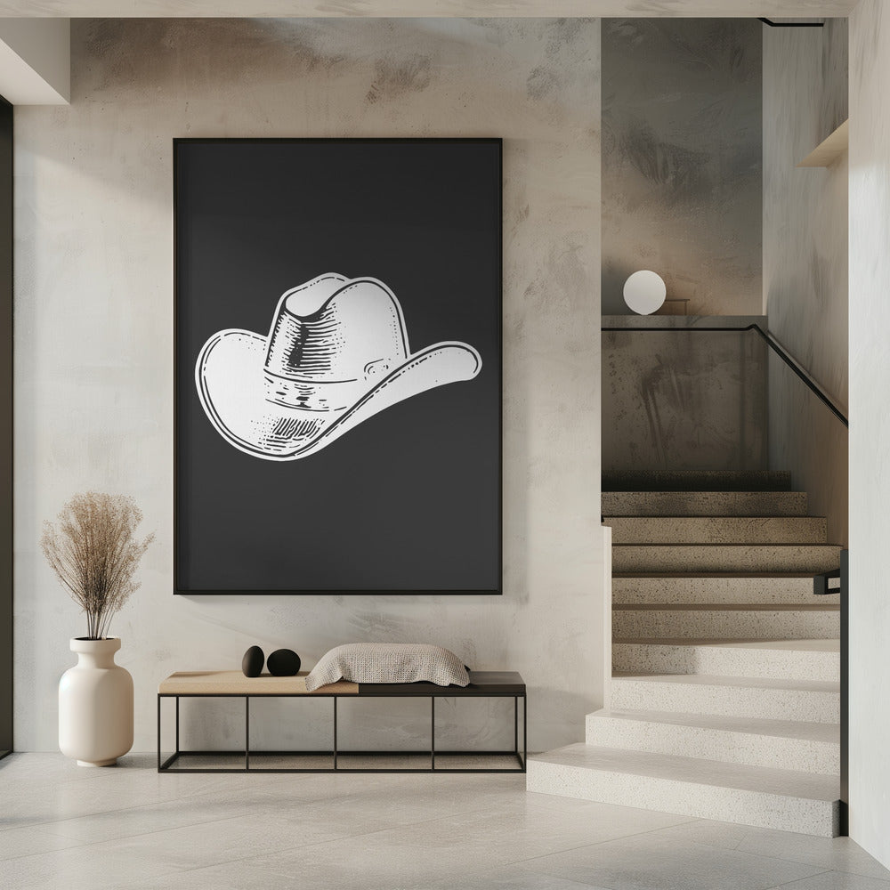 Zwarte cowboyhoed | Poster