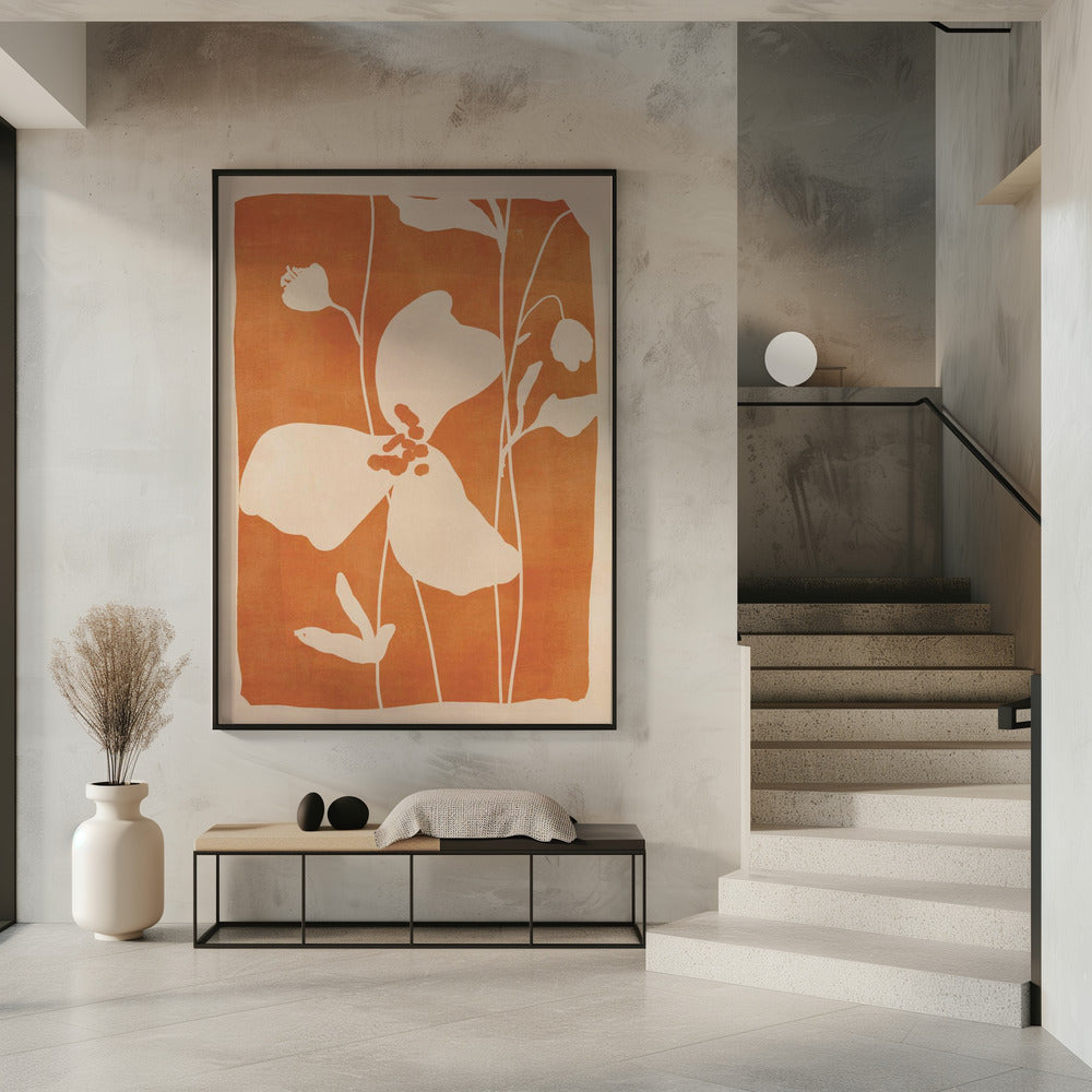 Abstracte minimale bloemen | Poster