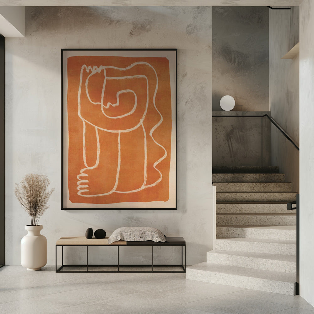 Abstracte lijnkunstfiguur | Poster