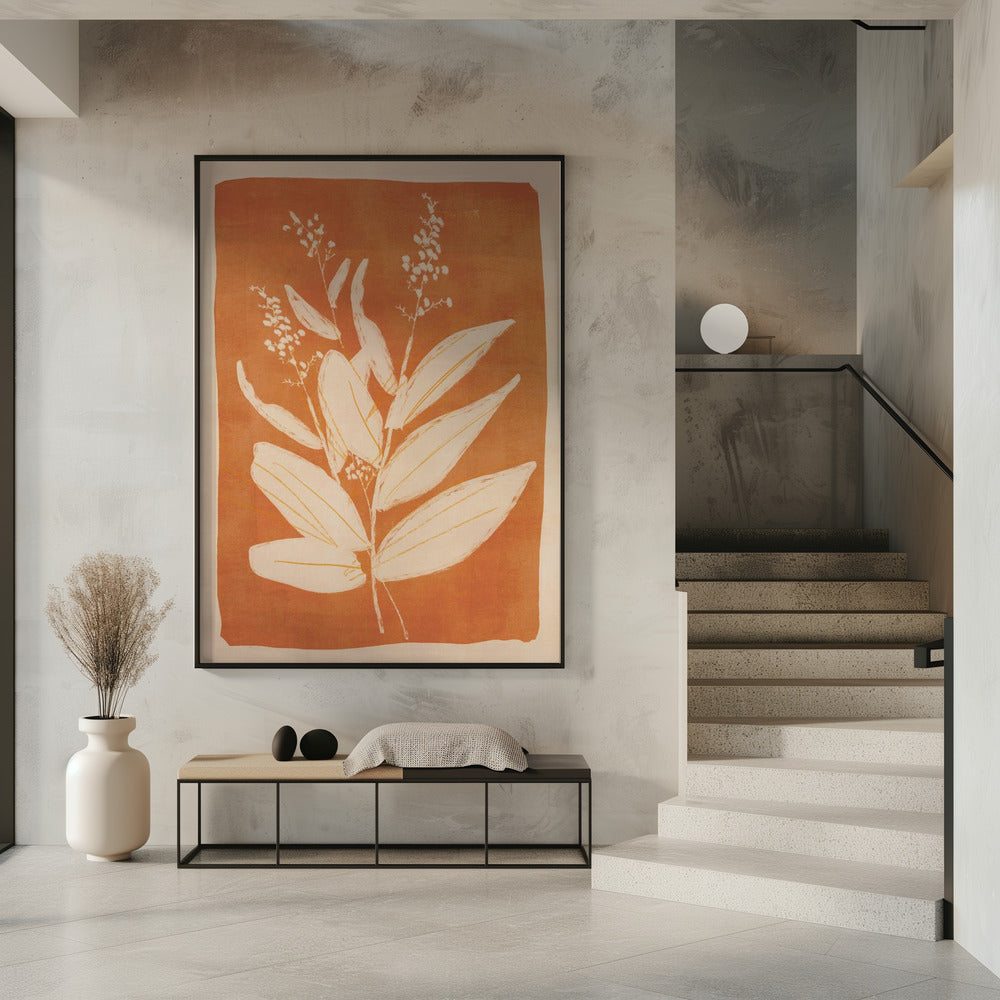Kleurrijke minimalistische plant | Poster