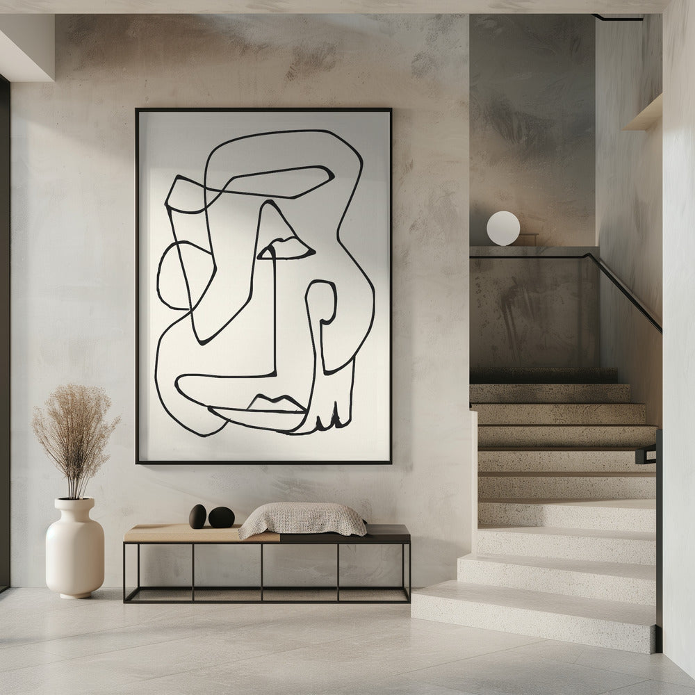 Abstracte lijnkunst | Poster