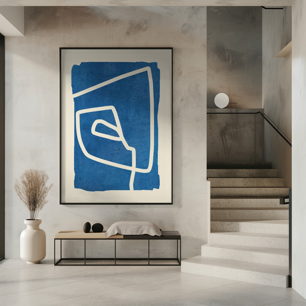 Blauwe Spiraaldans | Poster
