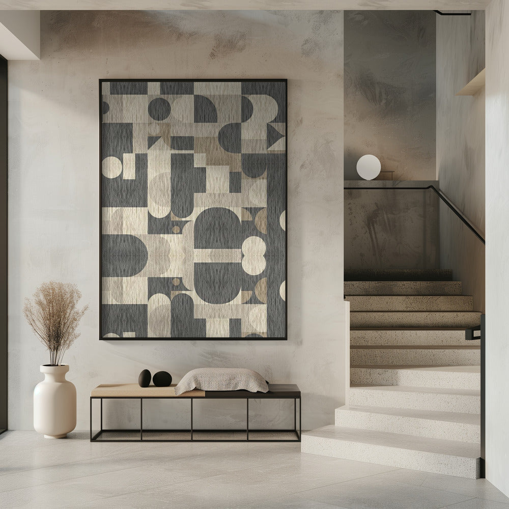 Geometrisch patroon met verschillende vormen | Poster
