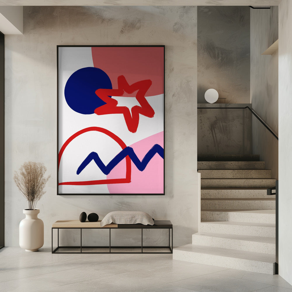Gedurfde geometrische vormen | Poster
