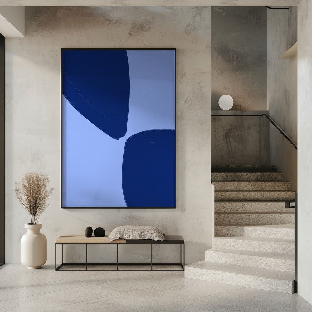 Blue Petal Shapes | Poster