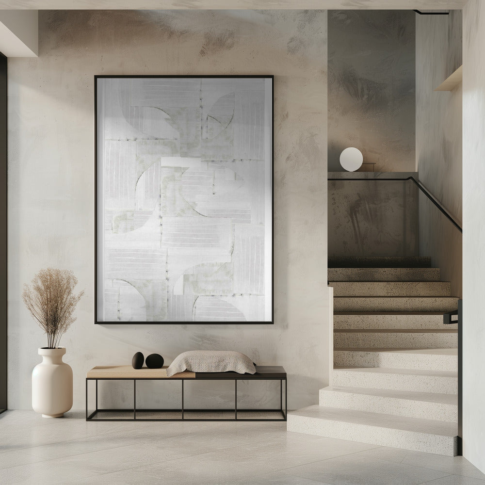 Geometrische witte vormen | Poster