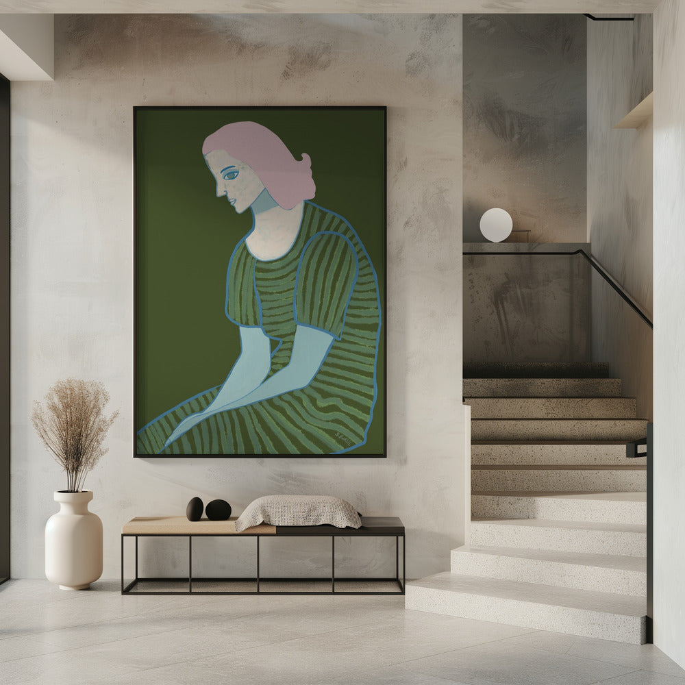 Zittende dame | Poster