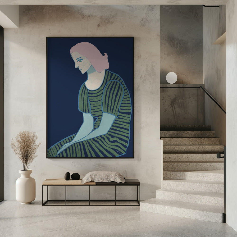 Zittende dame | Poster