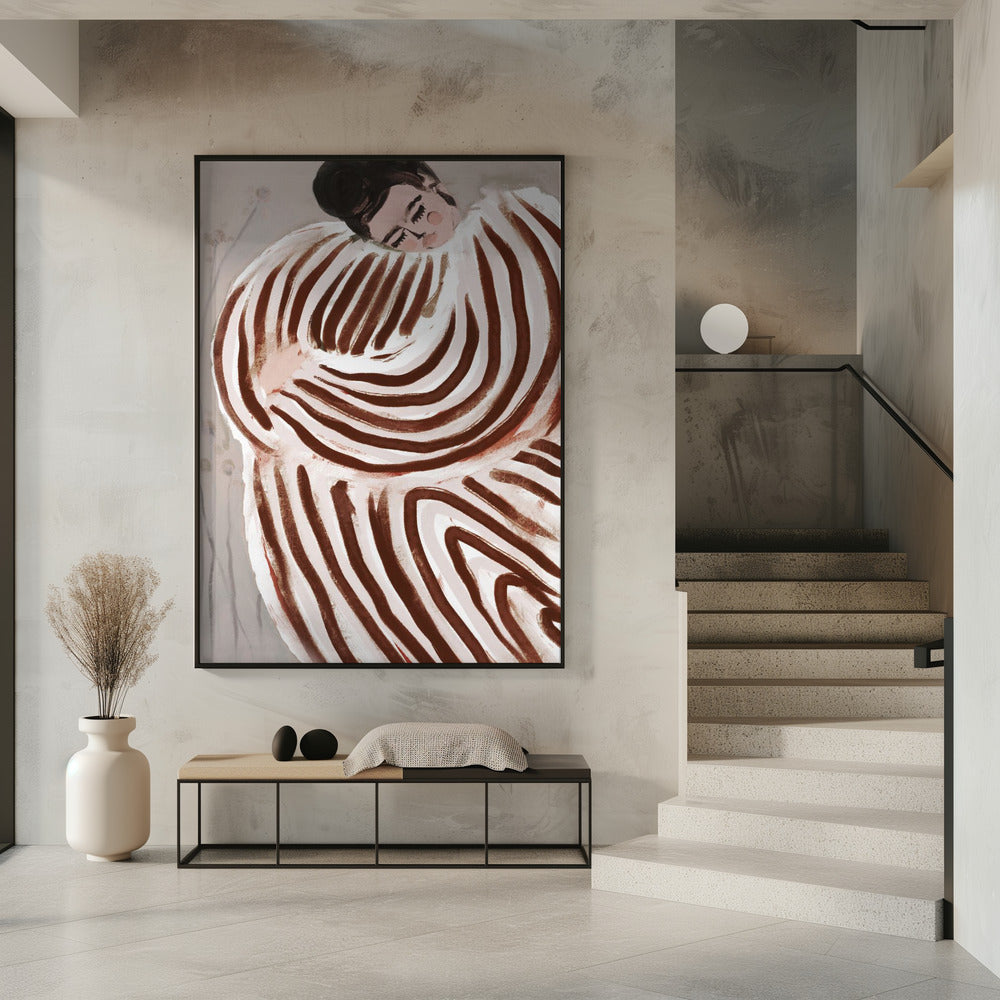 Gestreepte Omhelzing | Poster