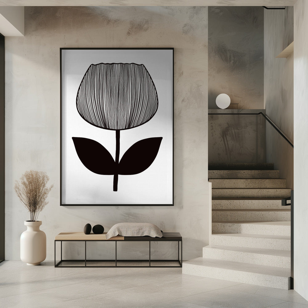 Monochrome bloesem | Poster