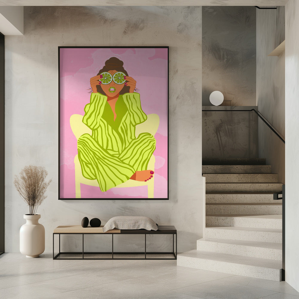 Bekijk de wereld door een limoen | Poster