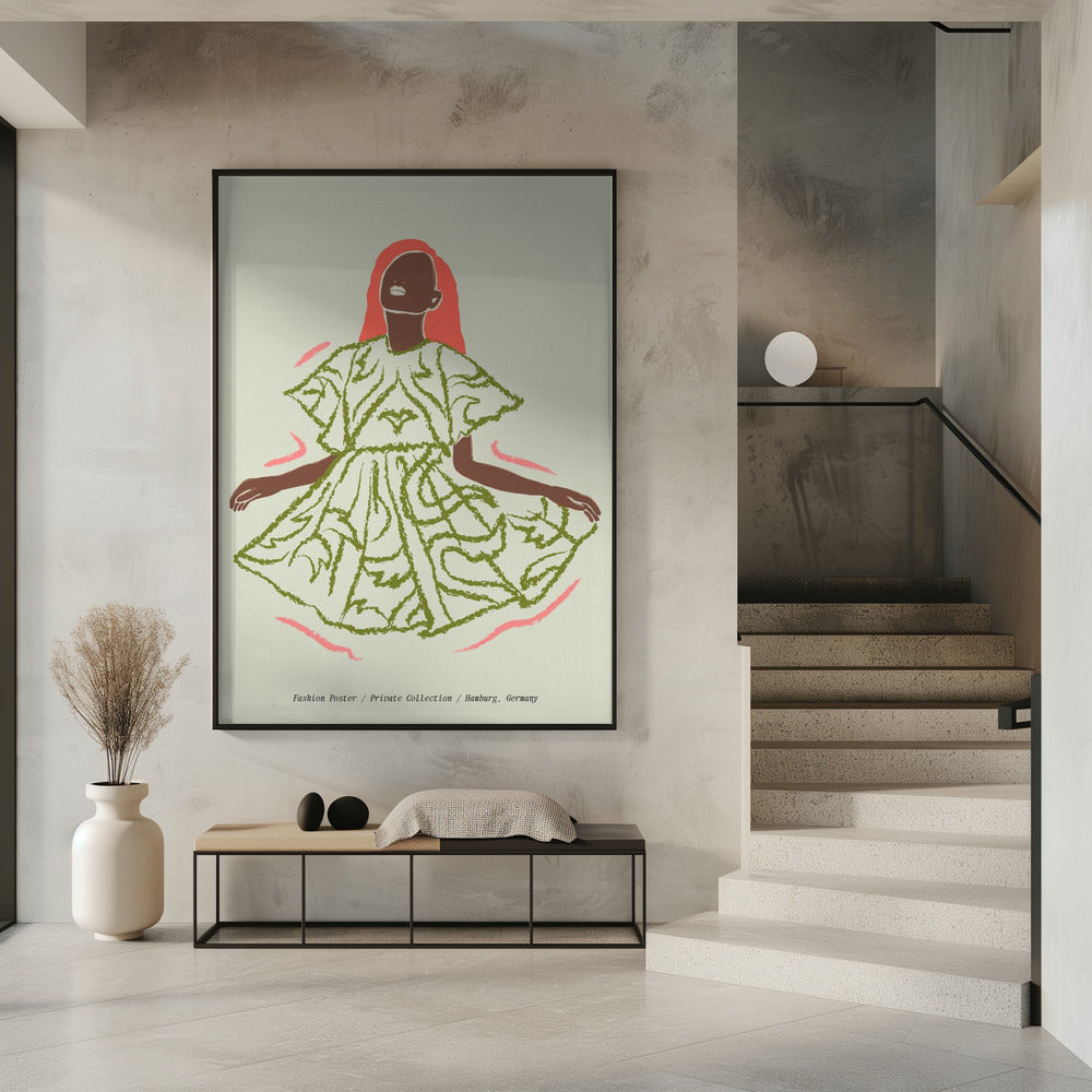 Elegantie in Groen | Poster