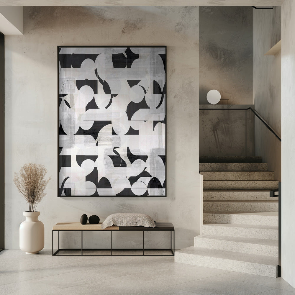 Geometrische vormen en monochrome tinten | Poster
