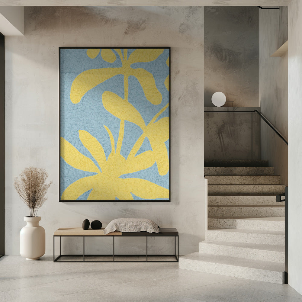 Gouden bloemblaadjes bloeien | Poster