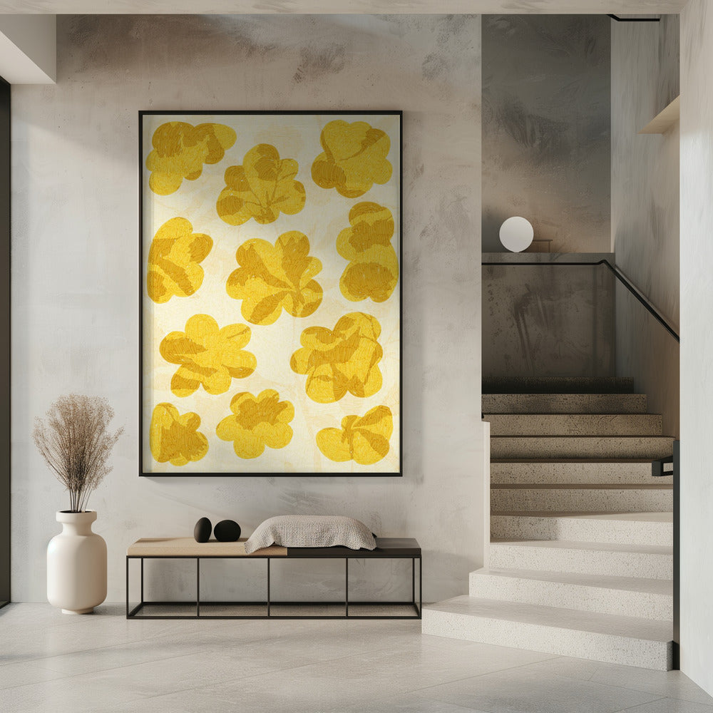 Gouden Bloemen | Poster