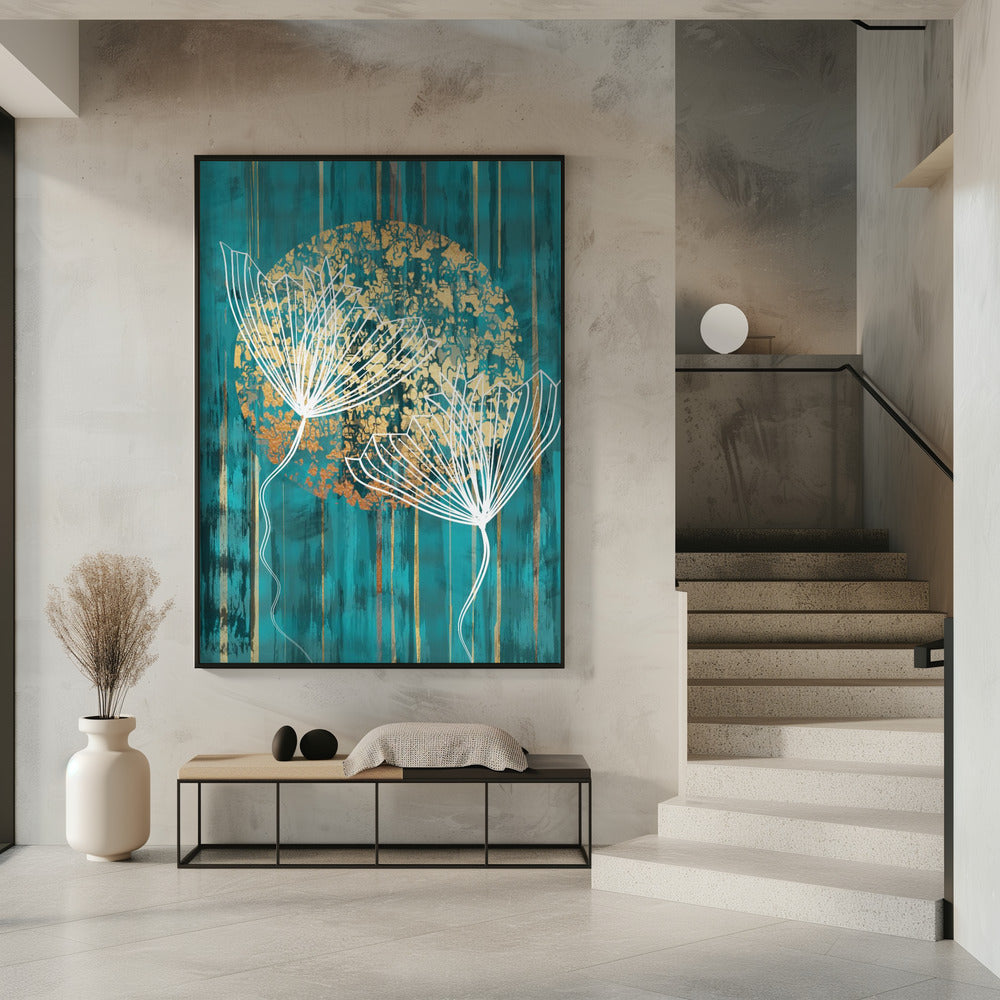 Abstracte botanische kunstprint | Poster
