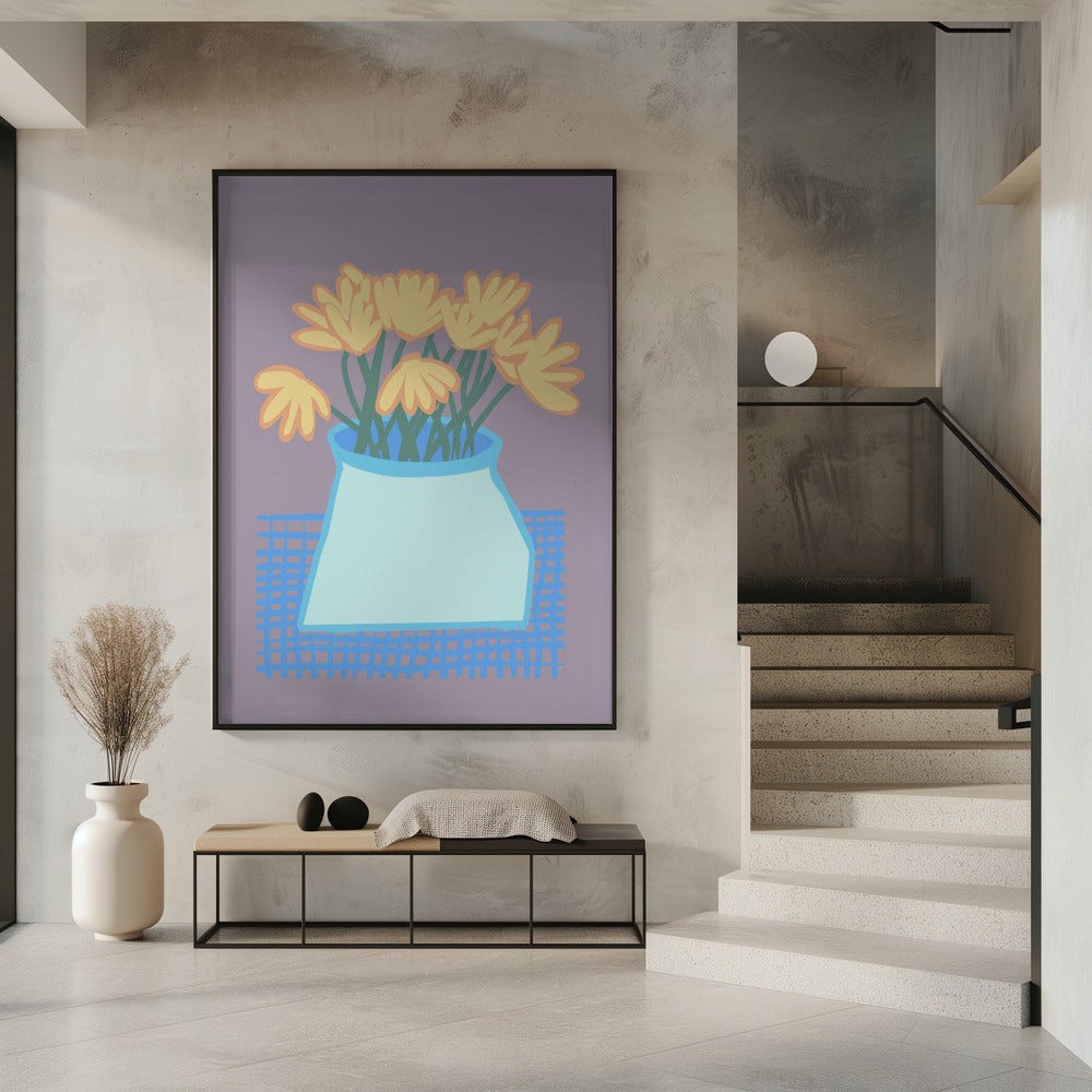 Madeliefjes in vaas | Poster