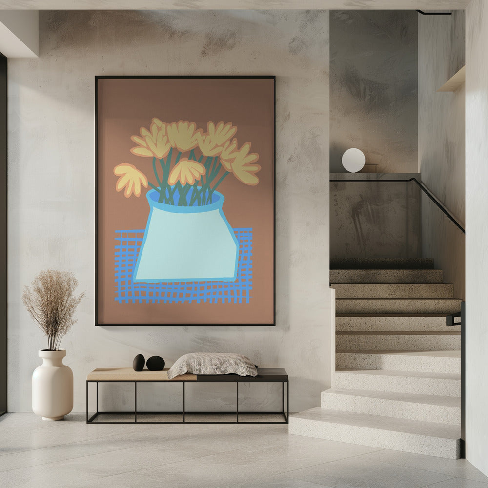 Madeliefjes in vaas | Poster