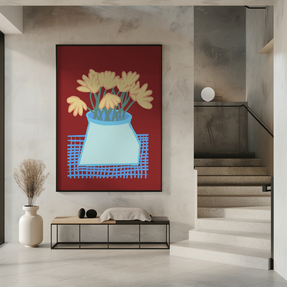 Madeliefjes in vaas | Poster
