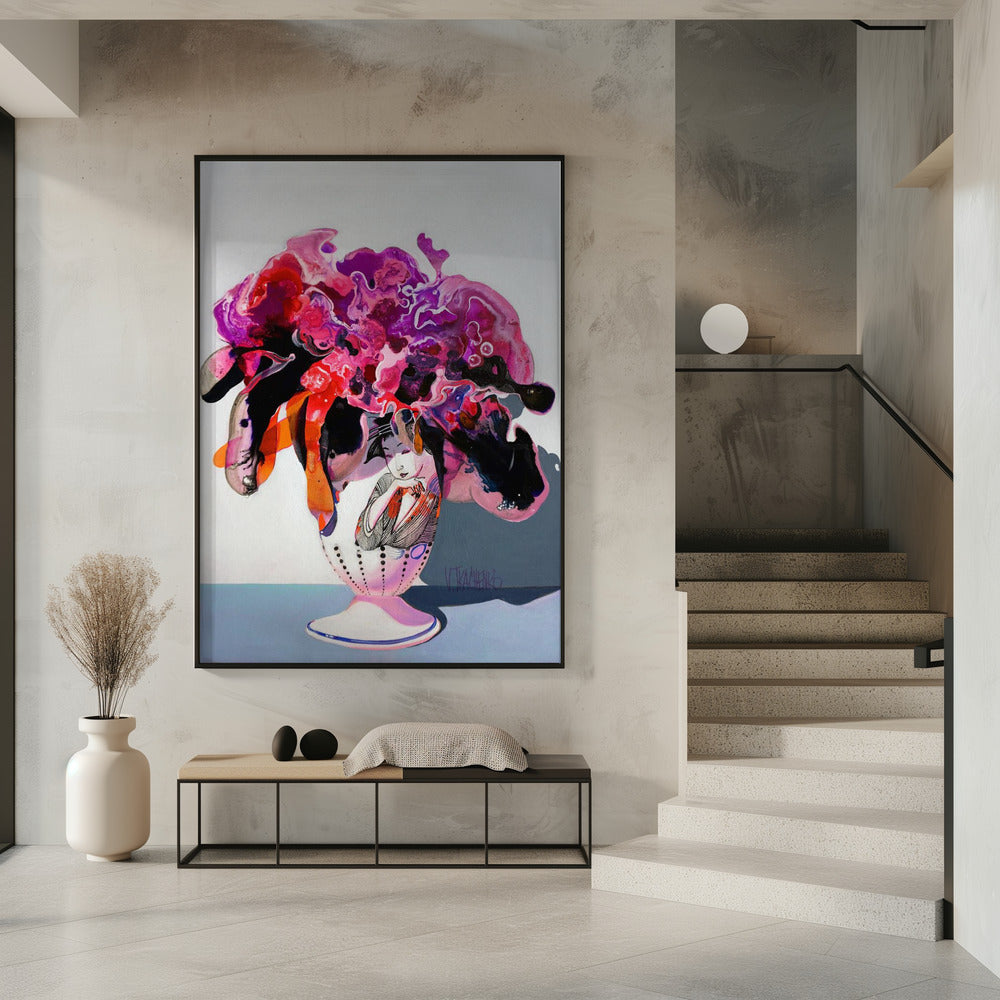 Boeket bloemen in een vaas | Poster