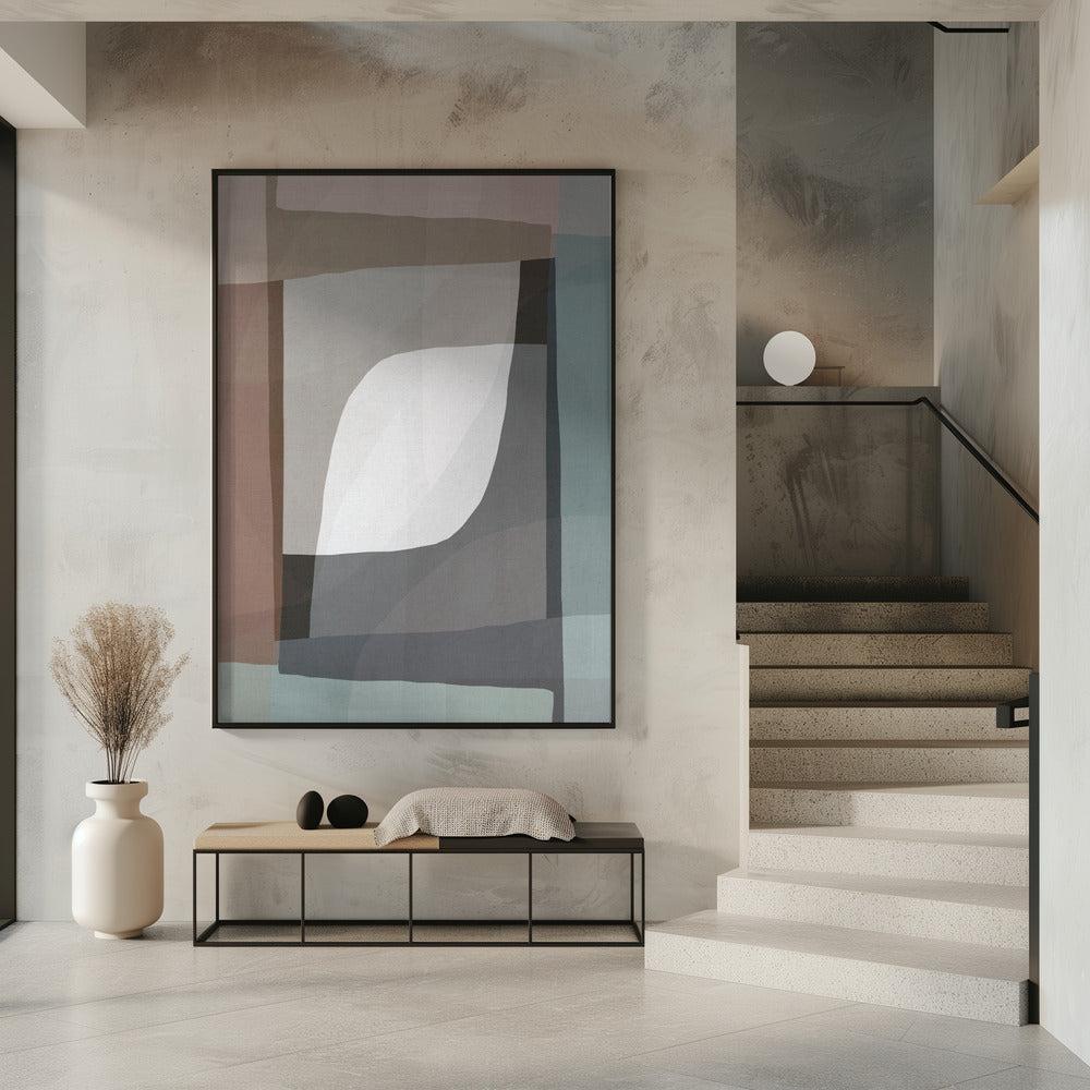 Geometrische vormen en gedempte aardtinten | Poster