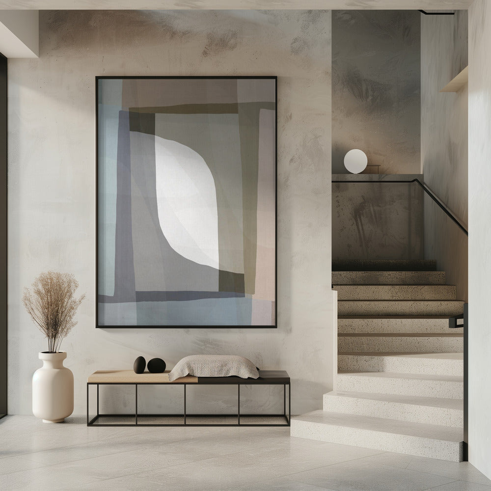 Gedempte geometrische stroom | Poster