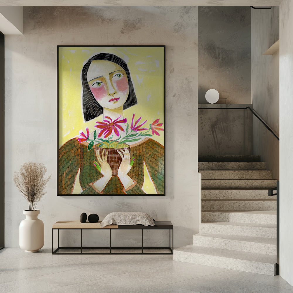 Plantenmoeder met groene vingers | Poster