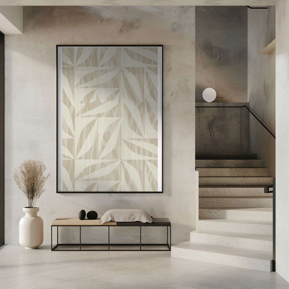 Subtiel botanisch patroon | Poster