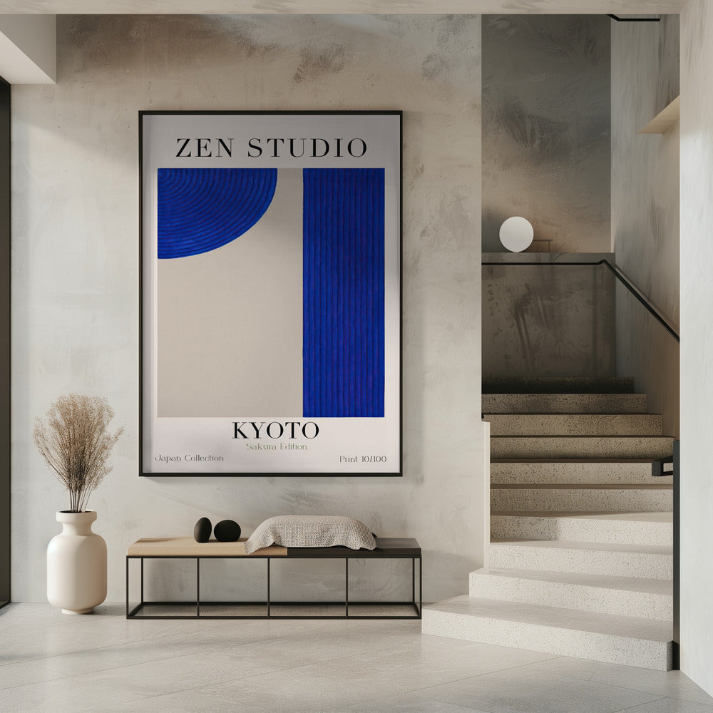 Kyoto Blauwe Harmonie | Poster