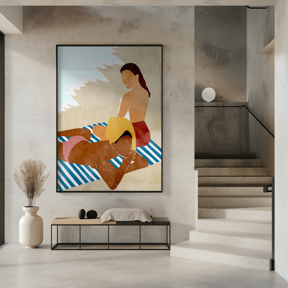 Minimalistisch strandtafereel | Poster