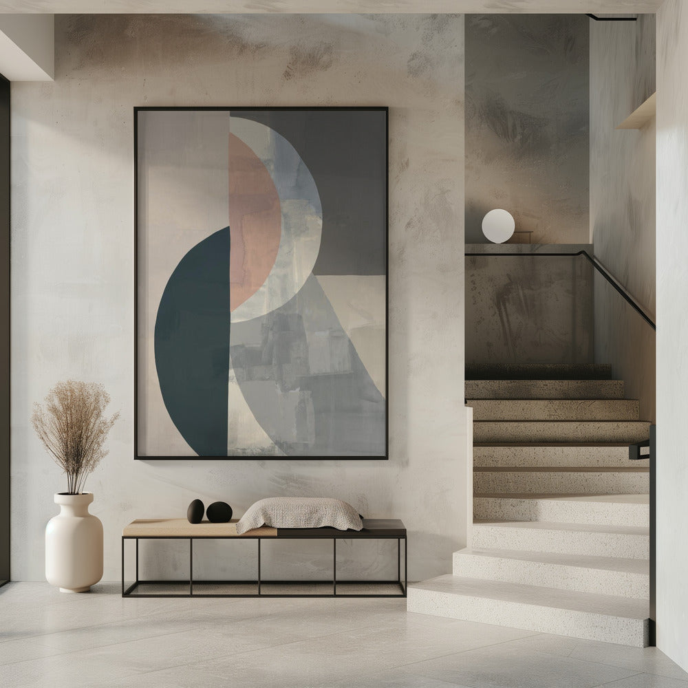 Geometrische vormen en gedempte kleuren | Poster