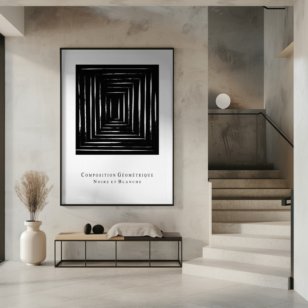 Compositie Géométrique Noire et Blanche | Poster