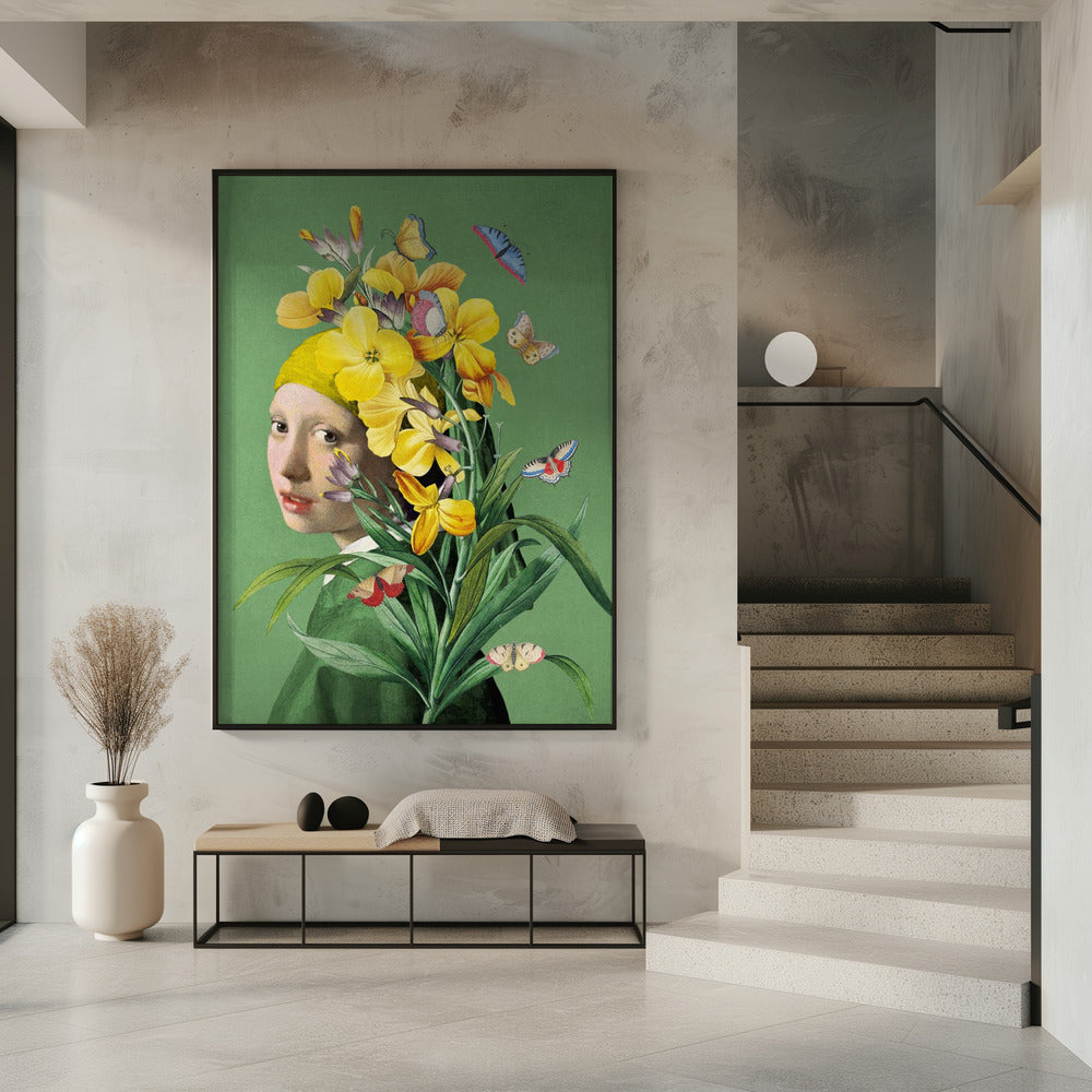 Meisje met de parel - de lente-editie | Poster