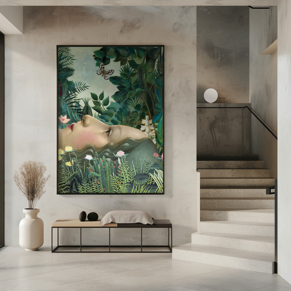 Giovanna in tropische tuin | Poster