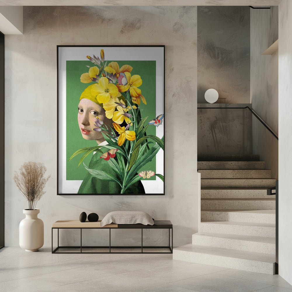 Meisje met de parel, de lente-editie | Poster